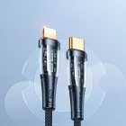 Joyroom USB-C - Lightning Kábel Intelligens Kikapcsolással - 1.2m 2.4A - Fekete