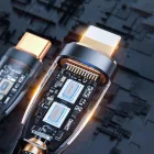 Joyroom USB-C - Lightning Kábel Intelligens Kikapcsolással - 1.2m 2.4A - Fekete
