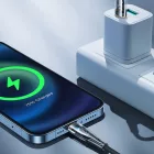 Joyroom USB-C - Lightning Kábel Intelligens Kikapcsolással - 1.2m 2.4A - Fekete