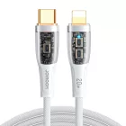 Joyroom USB-C - Lightning Kábel Intelligens Kikapcsolással - 1.2m 2.4A - Fehér