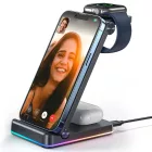 Joyroom 3in1 Indukciós Töltő Apple Készülékekhez 15W - Fekete