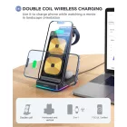 Joyroom 3in1 Indukciós Töltő Apple Készülékekhez 15W - Fekete