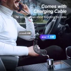 Joyroom JR-CL24 3-in-1 Autós Töltő 17W - 2xUSB + 1.5m USB-C Kábel - Fekete