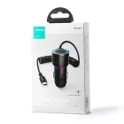 Joyroom JR-CL24 3-in-1 Autós Töltő 17W - 2xUSB + 1.5m USB-C Kábel - Fekete