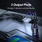 Joyroom JR-CL25 3-in-1 Autós Töltő 17W - 2xUSB + 1.5m Lightning Kábel - Fekete