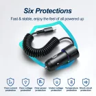 Joyroom JR-CL25 3-in-1 Autós Töltő 17W - 2xUSB + 1.5m Lightning Kábel - Fekete