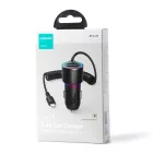 Joyroom JR-CL25 3-in-1 Autós Töltő 17W - 2xUSB + 1.5m Lightning Kábel - Fekete