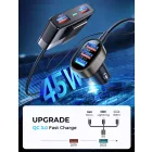 Joyroom JR-CL03 Pro Autós Töltő 5xUSB 45W - 1.5m Hosszabbító Kábellel