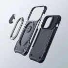 iPhone 14 Pro Tok - Joyroom Dual Hinge - Ütésálló, Tartógyűrűvel - Fekete