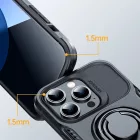 iPhone 14 Pro Tok - Joyroom Dual Hinge - Ütésálló, Tartógyűrűvel - Fekete
