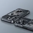 iPhone 14 Pro Tok - Joyroom Dual Hinge - Ütésálló, Tartógyűrűvel - Fekete