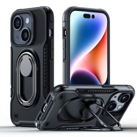 iPhone 14 Plus Tok - Joyroom Dual Hinge - Ütésálló, Tartógyűrűvel - Fekete   iPhone 14 Plus Tok - Joyroom Dual Hinge - Ütésálló, Tartógyűrűvel - Fekete