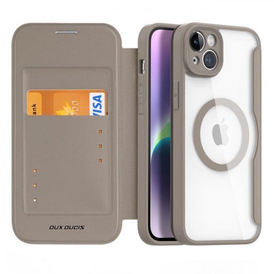 iPhone 14 Plus Tok - Dux Ducis Skin X Pro + MagSafe - Bézs