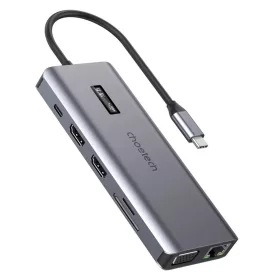   Choetech 12in1 USB-C HUB - USB-C / USB-A / HDMI / VGA / AUX / SD / TF