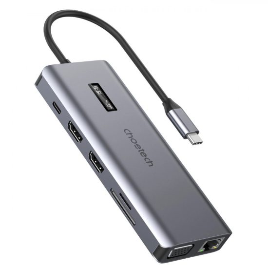 Choetech 12in1 USB-C HUB - USB-C / USB-A / HDMI / VGA / AUX / SD / TF