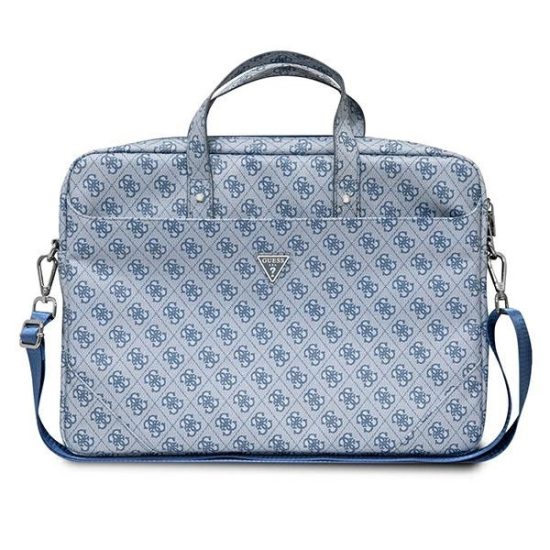 Guess Saffiano 4G Triangle Logo Laptop Táska 16" - Kék
