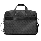 Guess Saffiano 4G Triangle Logo Laptop Táska 16" - Fekete