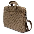 Guess Saffiano 4G Triangle Logo Laptop Táska 16" - Barna