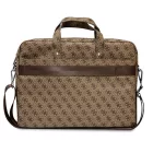 Guess Saffiano 4G Triangle Logo Laptop Táska 16" - Barna