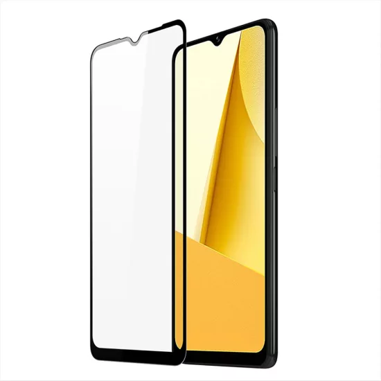 Vivo Y16 / Y02s Kijelzővédő Üvegfólia - Dux Ducis 9D Tempered Glass - Fekete