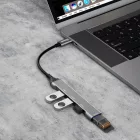 Dudao USB-C HUB 4in1 - 4x USB-A (3x USB2.0 + 1x USB3.0)