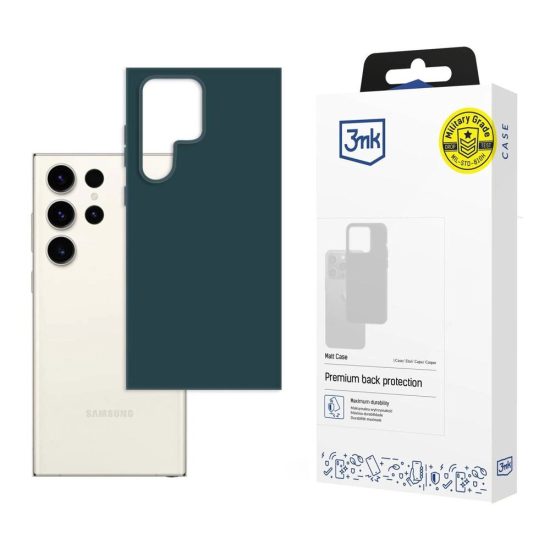 Samsung Galaxy S23 Ultra Tok - 3mk Matt Case - Zöld