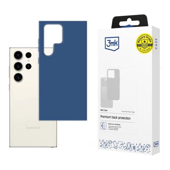 Samsung Galaxy S23 Ultra Tok - 3mk Matt Case - Kék