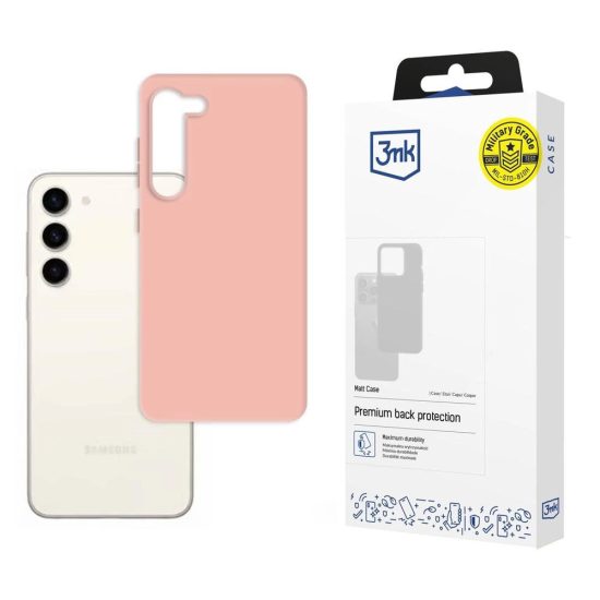 Samsung Galaxy S23+ Plus Tok - 3mk Matt Case - Pink