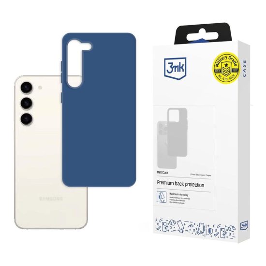 Samsung Galaxy S23+ Plus Tok - 3mk Matt Case - Kék