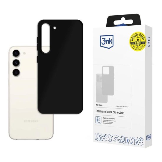 Samsung Galaxy S23 5G Tok - 3mk Matt Case - Fekete