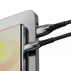 Baseus Glimmer USB-A - USB-C Kábel - 1m 6A 100W - Fekete