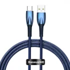 Baseus Glimmer USB-A - USB-C Kábel - 1m 6A 100W - Kék