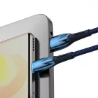 Baseus Glimmer USB-A - USB-C Kábel - 1m 6A 100W - Kék