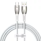 Baseus Glimmer USB-A - USB-C Kábel - 1m 6A 100W - Fehér
