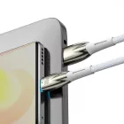Baseus Glimmer USB-A - USB-C Kábel - 1m 6A 100W - Fehér