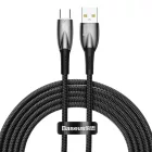 Baseus Glimmer USB-A - USB-C Kábel - 2m 6A 100W - Fekete