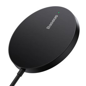 Baseus Simple Mini3 Indukciós Töltő MagSafe 15W - Fekete Baseus Simple Mini3 Indukciós Töltő MagSafe 15W - Fekete