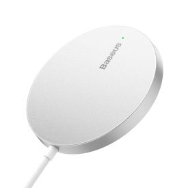 Baseus Simple Mini3 Indukciós Töltő MagSafe 15W - Ezüst Baseus Simple Mini3 Indukciós Töltő MagSafe 15W - Ezüst