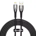 Baseus Glimmer USB-A - Lightning Kábel - 2m 2.4A - Fekete
