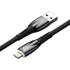 Baseus Glimmer USB-A - Lightning Kábel - 2m 2.4A - Fekete
