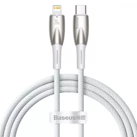 Baseus Glimmer USB-C - Lightning Kábel - 1m 20W - Fehér