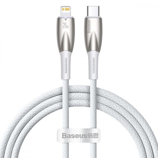 Baseus Glimmer USB-C - Lightning Kábel - 1m 20W - Fehér