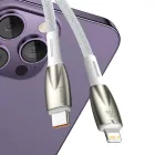 Baseus Glimmer USB-C - Lightning Kábel - 1m 20W - Fehér