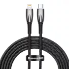 Baseus Glimmer USB-C - Lightning Kábel - 2m 20W - Fekete