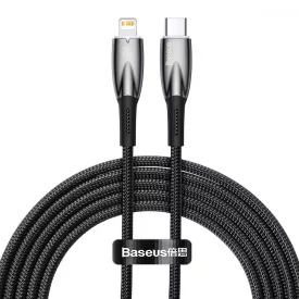 Baseus Glimmer USB-C - Lightning Kábel - 2m 20W - Fekete
