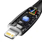 Baseus Glimmer USB-C - Lightning Kábel - 2m 20W - Fekete