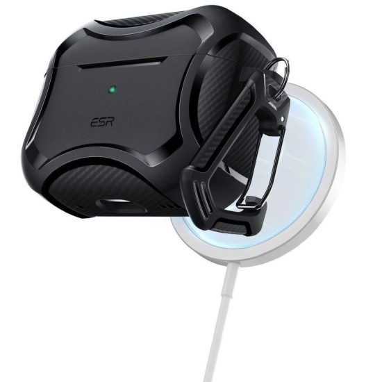 AirPods Pro 1 / 2 Tok - ESR Cyber Tough Case Halolock - Fekete