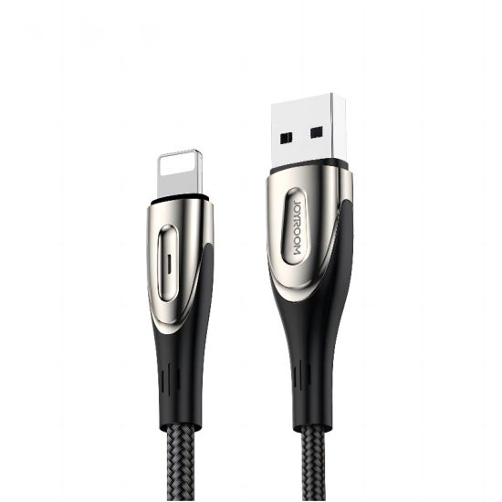 Joyroom Sharp USB-A - Lightning Kábel - 3m 2.4A - Fekete