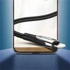 Joyroom Sharp USB-A - Lightning Kábel - 3m 2.4A - Fekete