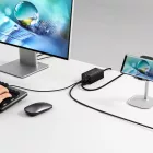 Baseus GaN5 Pro Töltő HUB - 2x USB-C + USB-A + HDMI + 1m USB4 C-C Kábel - Fekete